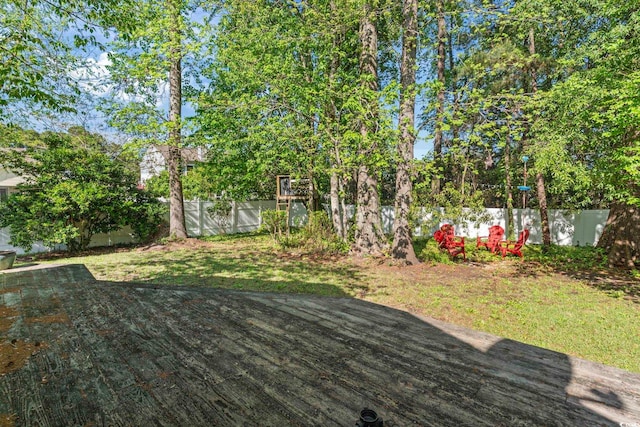 405 Emerson Dr, Myrtle Beach, SC 29579 - view of yard with a fenced backyard