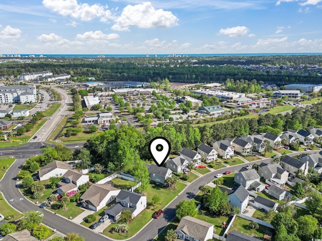 405 Emerson Dr, Myrtle Beach, SC 29579 - birds eye view of property with a water view and a residential view