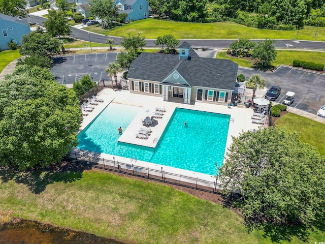 405 Emerson Dr, Myrtle Beach, SC 29579 - community pool with a patio area and fence