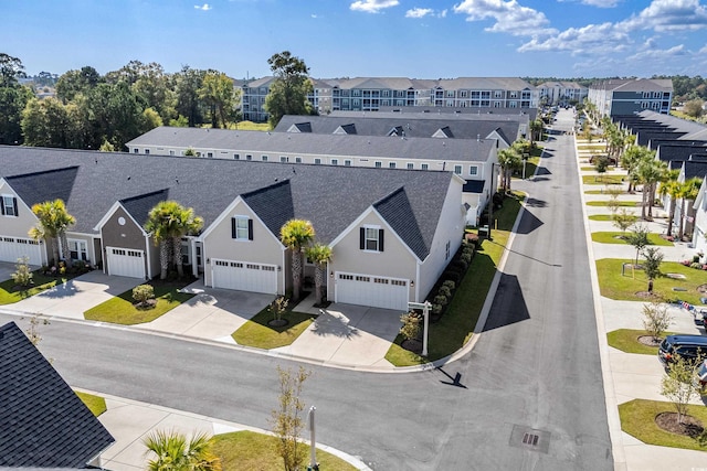 aerial perspective of suburban area