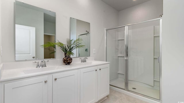 1446 Nokota Dr, Conway, SC 29526 - bathroom featuring a stall shower and double vanity