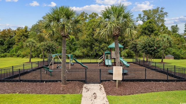 1315 Ashboro Ct, Myrtle Beach, SC 29579 - community jungle gym featuring a yard and fence