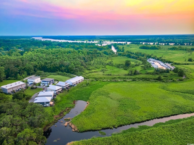 35 Red Skiff Ln Unit 35, Pawleys Island, SC 29585 - aerial view at dusk of a water view