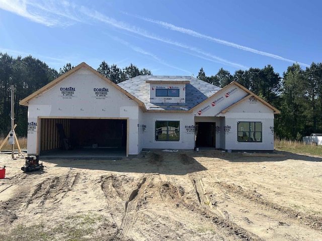 204 Shady Pines Ct, Conway, SC 29527 - property under construction with an attached garage and dirt driveway