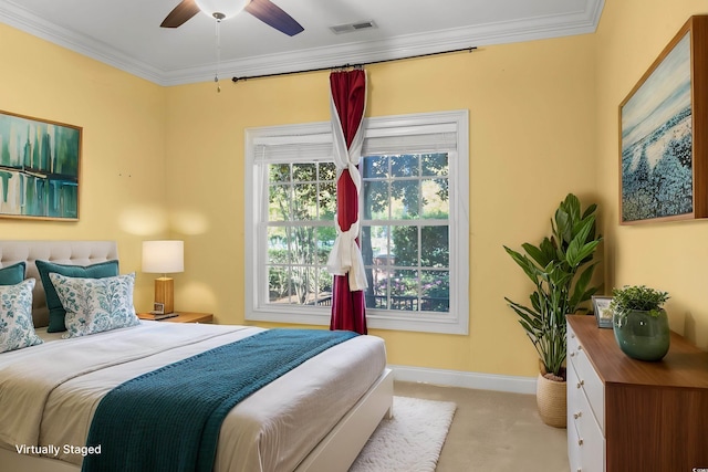 808 E Coast Ln, North Myrtle Beach, SC 29582 - bedroom with carpet floors and crown molding