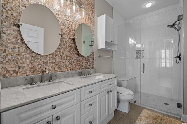 4891 Luster Leaf Cir Unit 301, Myrtle Beach, SC 29577 - full bath with a stall shower, double vanity, and tile patterned floors