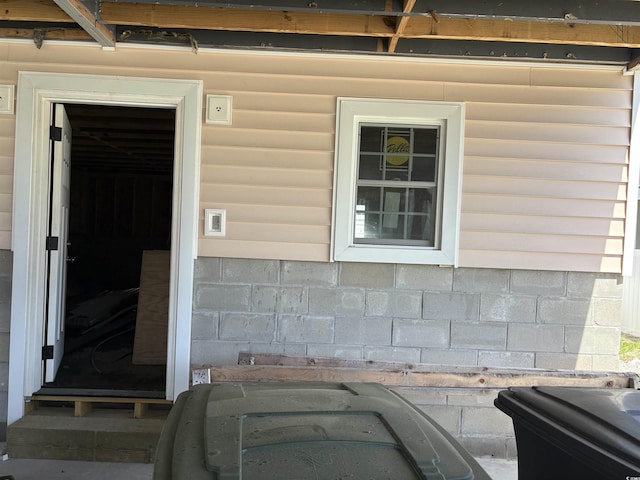 view of exterior entry