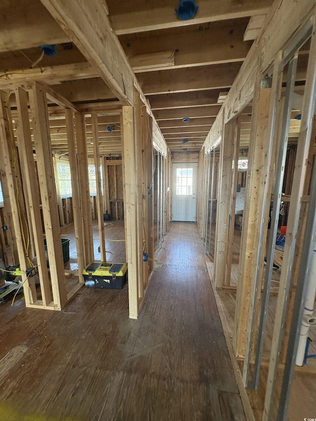 miscellaneous room with hardwood / wood-style floors