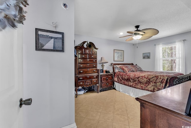 157 Egret Run Ln Unit 514, Pawleys Island, SC 29585 - bedroom with light tile patterned floors, ceiling fan, and recessed lighting