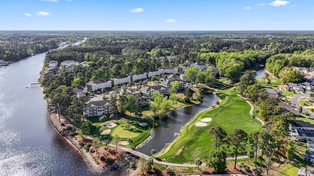 686 Riverwalk Dr Unit 204, Myrtle Beach, SC 29579 - aerial view with a water view, golf course view, and a wooded view