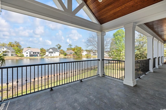 1006 Surf Pointe Dr, North Myrtle Beach, SC 29582 - balcony featuring a water view and a residential view
