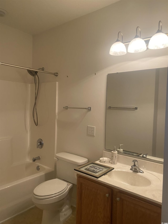 819 Brookline Dr, Myrtle Beach, SC 29579 - bathroom with toilet,  shower combination, and vanity