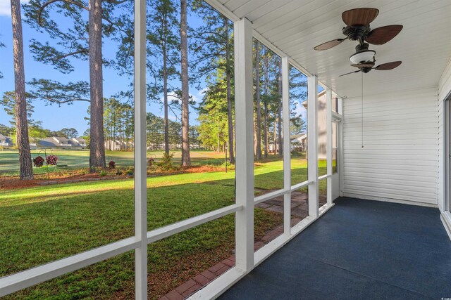 820 Fairway Dr Unit 1506Hh, Longs, SC 29568 - unfurnished sunroom featuring ceiling fan