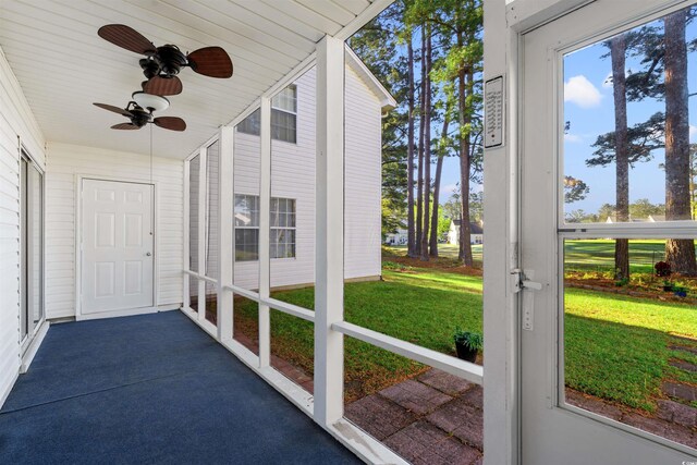 820 Fairway Dr Unit 1506Hh, Longs, SC 29568 - unfurnished sunroom with a ceiling fan
