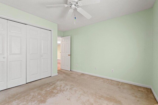 820 Fairway Dr Unit 1506Hh, Longs, SC 29568 - unfurnished bedroom with carpet flooring, a closet, baseboards, and ceiling fan