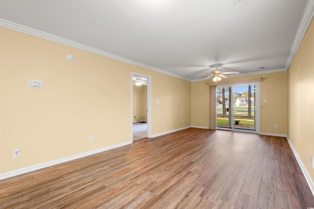 820 Fairway Dr Unit 1506Hh, Longs, SC 29568 - empty room with a ceiling fan, ornamental molding, light wood-style floors, baseboards, and a smoke detector