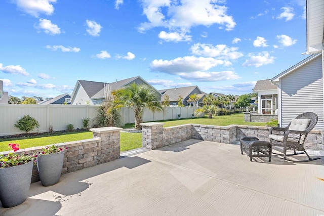 view of patio / terrace with a residential view