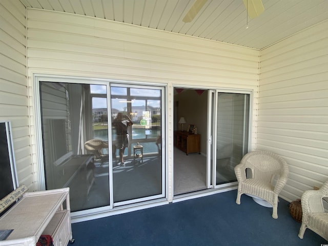 901-9 W Port Dr Unit 907, North Myrtle Beach, SC 29582 - view of patio with a ceiling fan and a water view