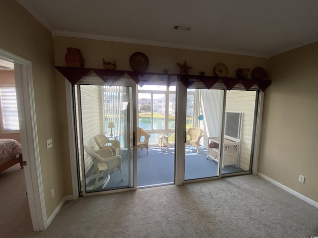 901-9 W Port Dr Unit 907, North Myrtle Beach, SC 29582 - unfurnished room featuring carpet floors, crown molding, and baseboards