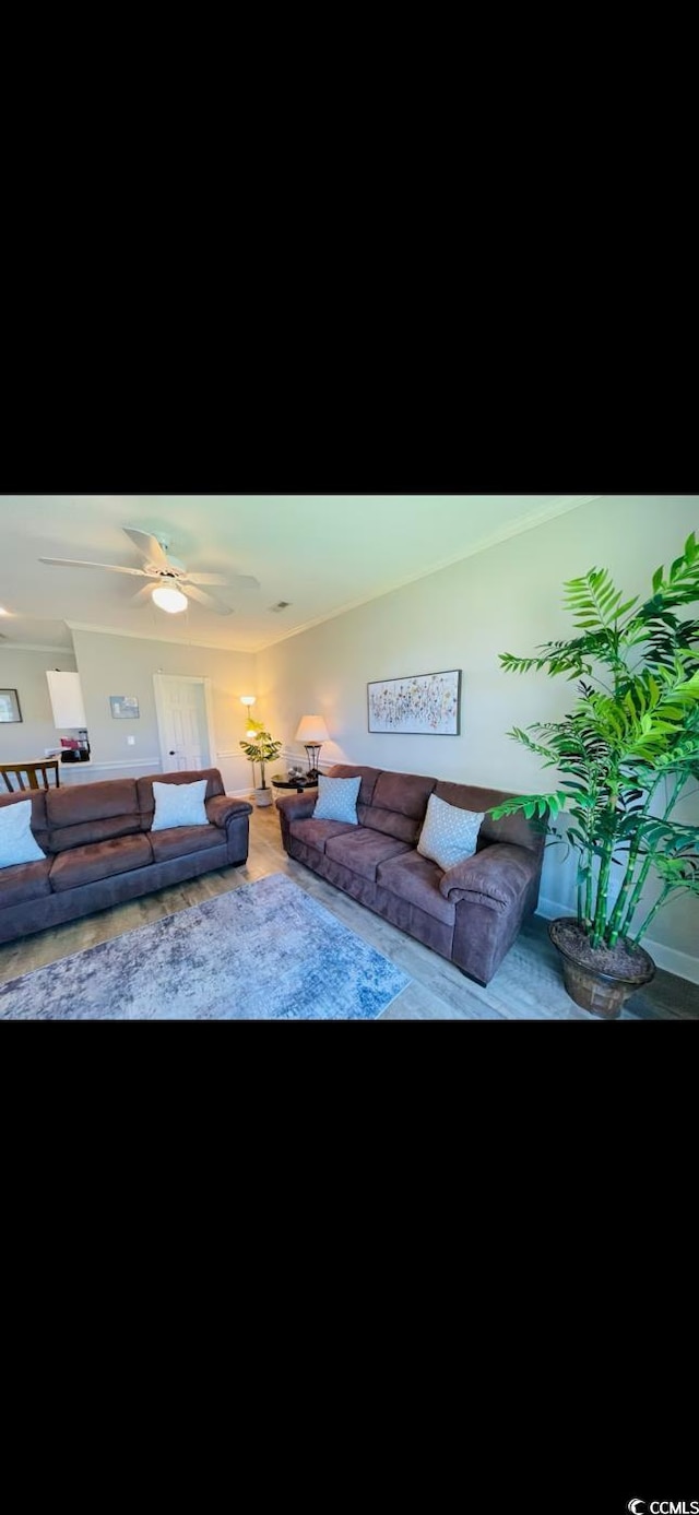4669 Wild Iris Dr Unit 22-2O2, Myrtle Beach, SC 29577 - living area featuring a ceiling fan