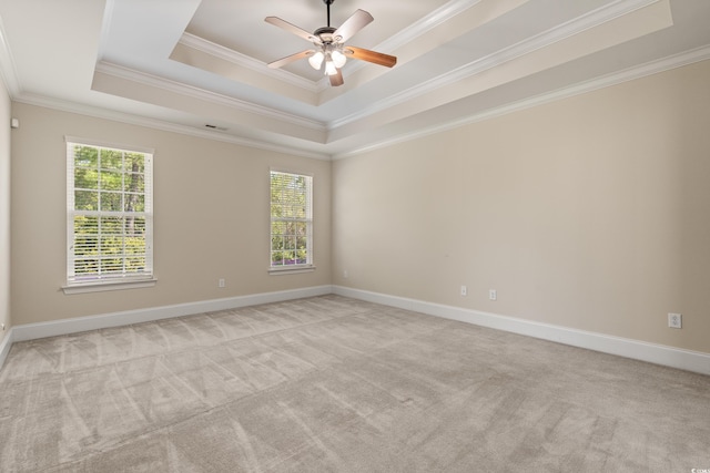 610 Cocas Dr, Myrtle Beach, SC 29579 - unfurnished room with a wealth of natural light, a tray ceiling, and ornamental molding