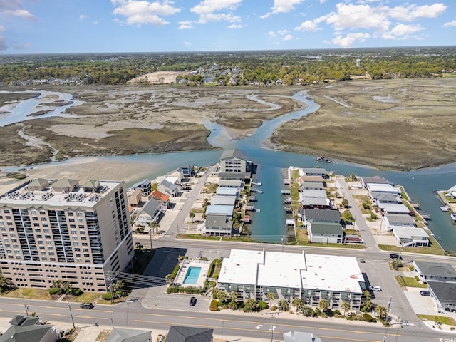 bird's eye view of a large body of water