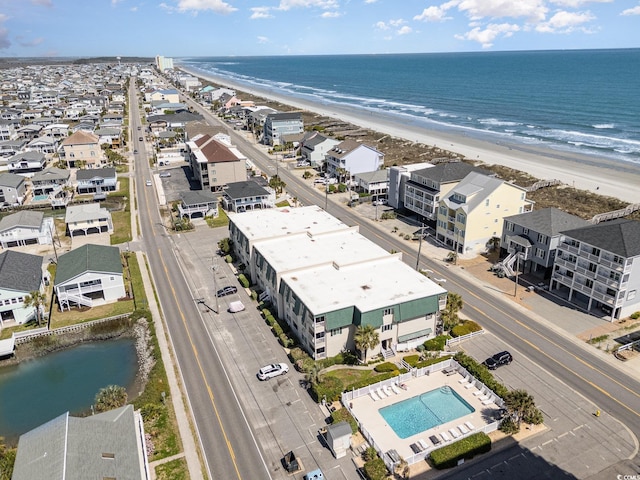 drone / aerial view of expansive coastline