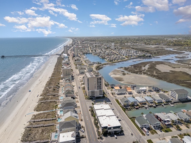 bird's eye view of expansive beach