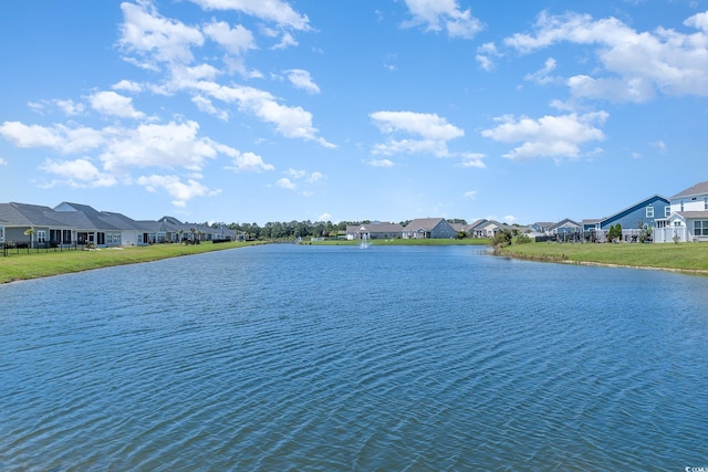 property view of water featuring a residential view