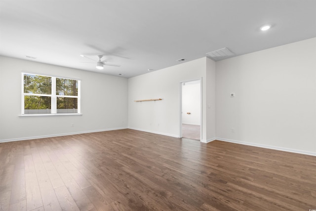591 Meadowgrass Ct, Myrtle Beach, SC 29588 - spare room with ceiling fan, baseboards, wood finished floors, and visible vents