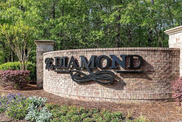 view of community sign