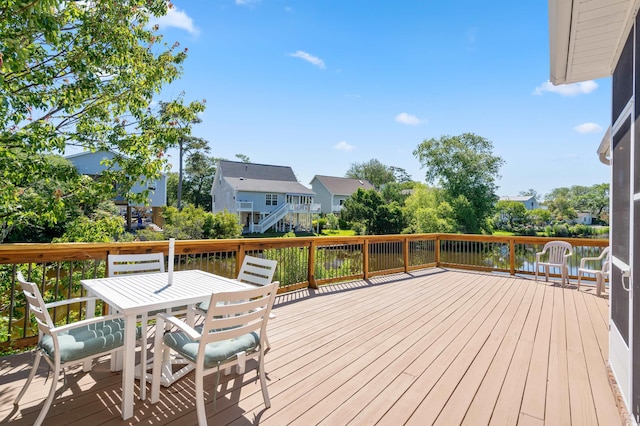 2213 Gazebo Ct, North Myrtle Beach, SC 29582 - deck featuring outdoor dining area and a residential view