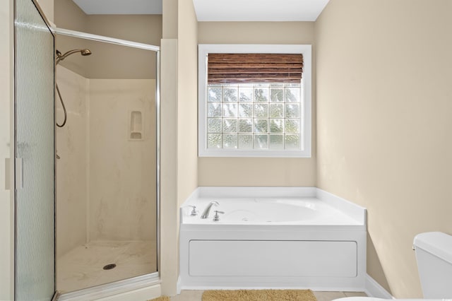 2213 Gazebo Ct, North Myrtle Beach, SC 29582 - full bath featuring a stall shower, a bath, and toilet