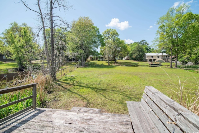391 Waterford Dr, Georgetown, SC 29440 - view of yard with a wooden deck