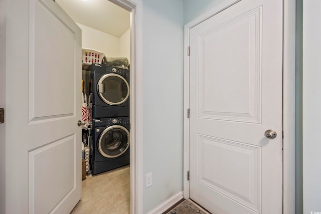 181 Ocean Commons Dr, Surfside Beach, SC 29575 - washroom featuring laundry area and stacked washer / drying machine
