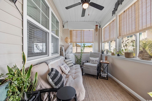 181 Ocean Commons Dr, Surfside Beach, SC 29575 - sunroom / solarium featuring ceiling fan