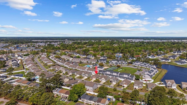 181 Ocean Commons Dr, Surfside Beach, SC 29575 - drone / aerial view featuring a water view and a residential view