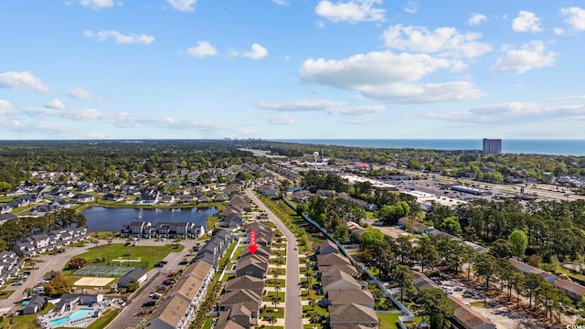 181 Ocean Commons Dr, Surfside Beach, SC 29575 - aerial view featuring a water view and a residential view