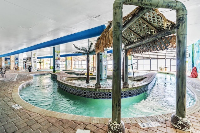 3000 N Ocean Blvd Unit 729, Myrtle Beach, SC 29577 - view of swimming pool with a pool with connected hot tub