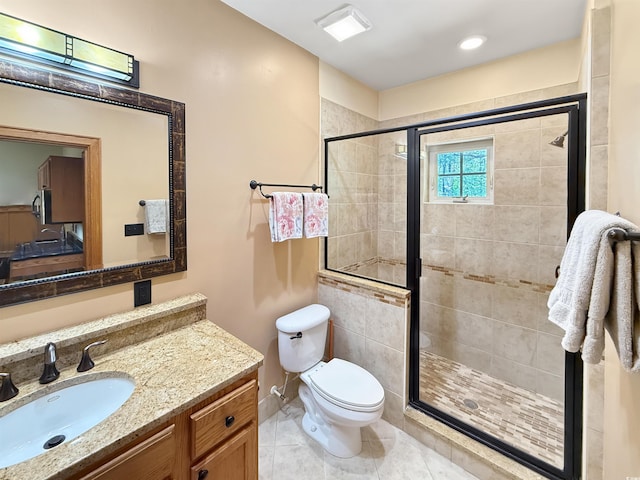 147 Brown Pelican Loop, Pawleys Island, SC 29585 - full bathroom featuring vanity, a shower stall, and tile patterned floors
