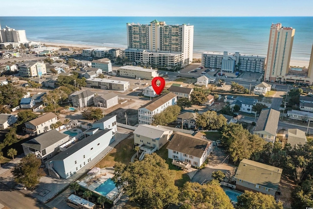 304 S Hillside Dr Unit B, North Myrtle Beach, SC 29582 - bird's eye view with a water view and a city view