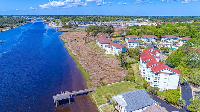 4560 Greenbriar Dr Unit 306B, Little River, SC 29566 - drone / aerial view of a large body of water and apartment complex