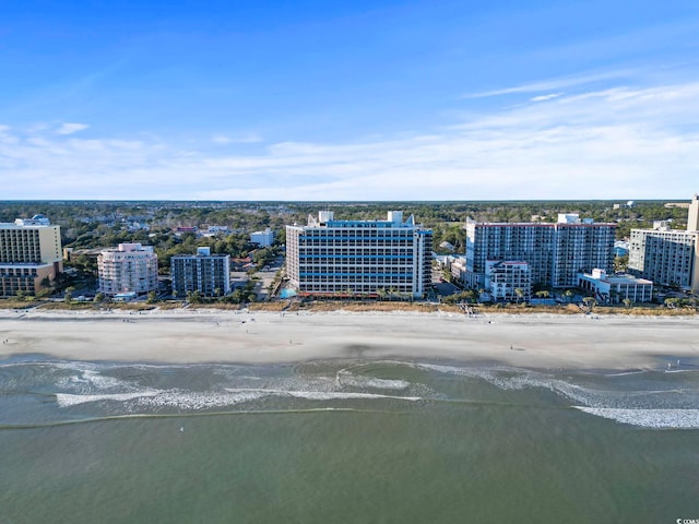 7100 N Ocean Blvd Unit 612, Myrtle Beach, SC 29572 - birds eye view of property featuring a beach view, a city view, and a water view