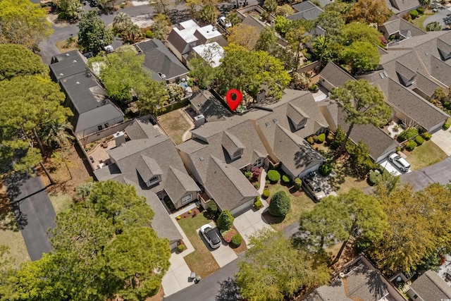 drone / aerial view with a residential view