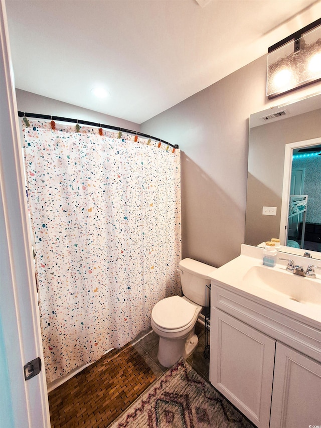 897 Wild Leaf Loop, Conway, SC 29526 - full bathroom featuring vanity, a shower with shower curtain, tile patterned flooring, and recessed lighting