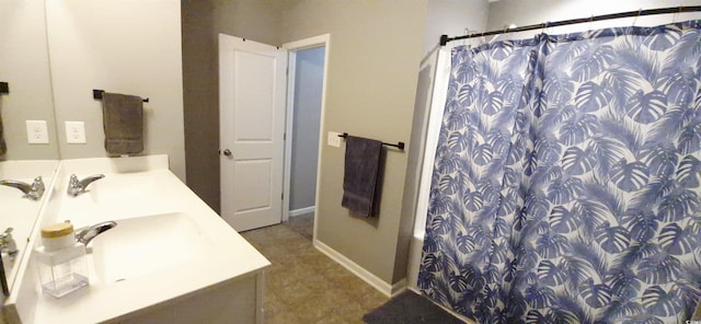 897 Wild Leaf Loop, Conway, SC 29526 - bathroom with tile patterned flooring, vanity, and curtained shower