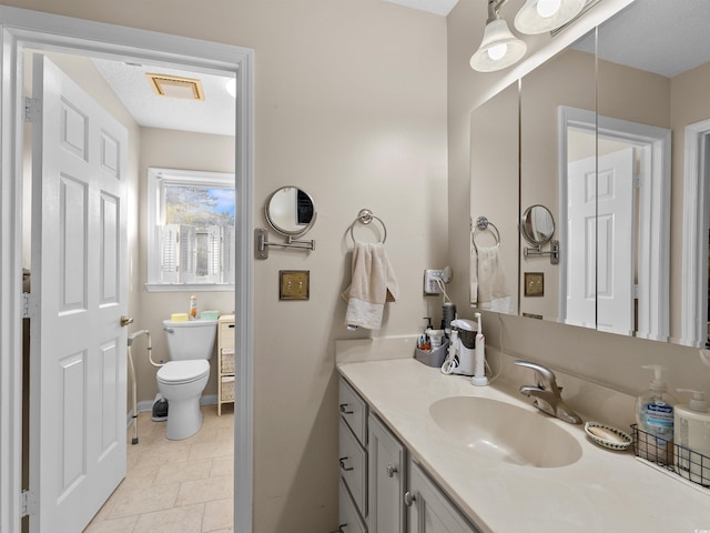 111 Cedar Ridge Ln, Conway, SC 29526 - bathroom featuring vanity, toilet, baseboards, and tile patterned flooring