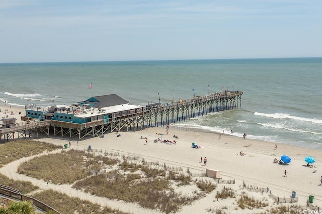 1200 N Ocean Blvd N Unit 905, Myrtle Beach, SC 29577 - water view with a pier and nearby beach