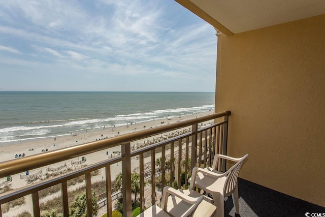 1200 N Ocean Blvd N Unit 905, Myrtle Beach, SC 29577 - balcony with view of water and beach