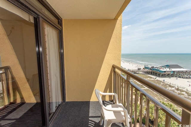 1200 N Ocean Blvd N Unit 905, Myrtle Beach, SC 29577 - balcony featuring view of water and beach